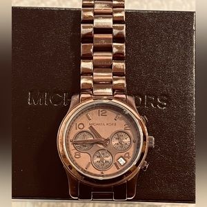 Michael Kors Watch. Bronze w brown face.